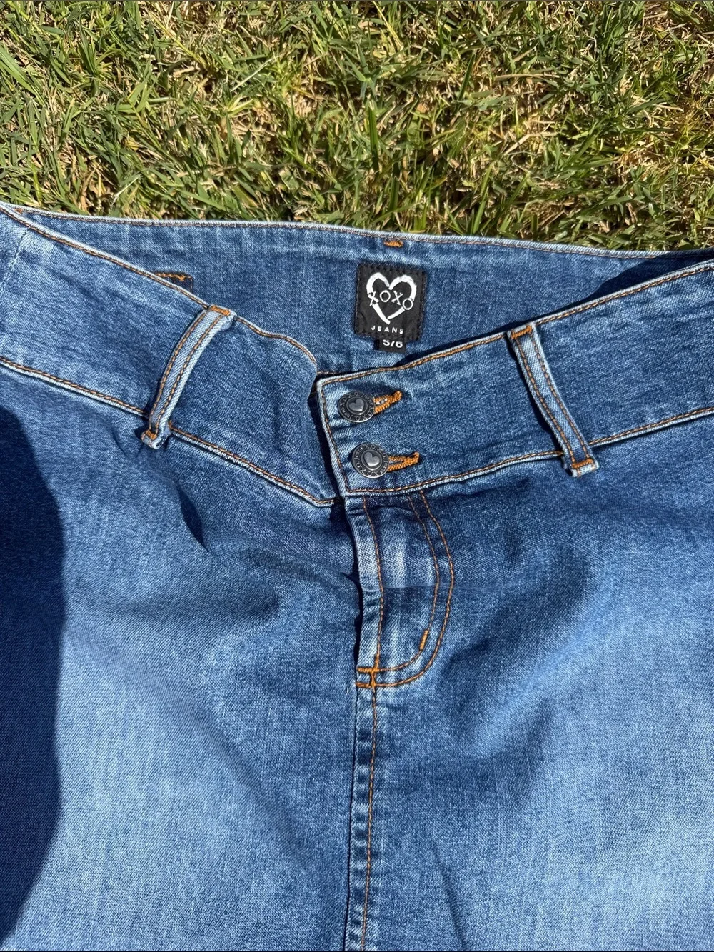 Vintage XOXO Classic Blue Denim Mini Skirt